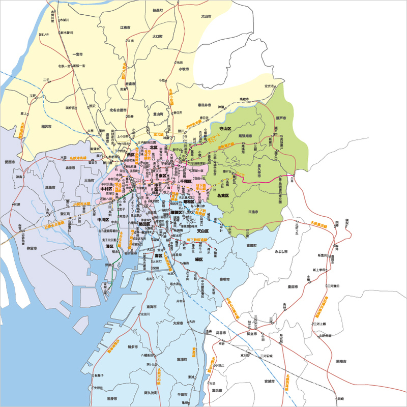 名古屋市内・周辺マップ